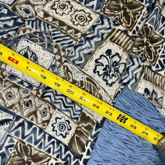 VINTAGE Sea Fish Shell AOP Button Up Shirt Size Large Mens Outdoor Pierre Cardin - Picture 8 of 9